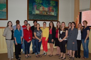 Certificate in University Teaching Skills' graduates with Dr. Gina Merys, Assistant Director in the CTTL, and Dr. Debra Rudder Lohe, Director of the CTTL.